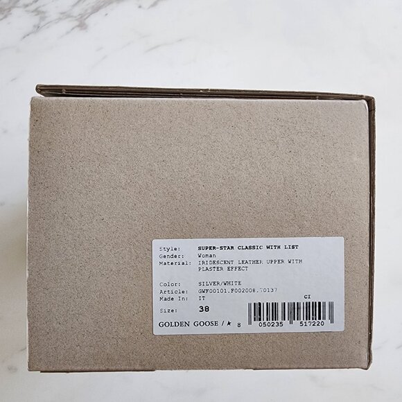 NIB Golden Goose Super-Star Classic Sneakers Size 38 - Picture 4 of 13